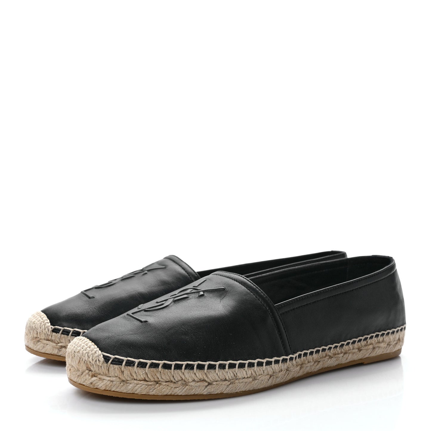 Lambskin Monogram Espadrilles 41 Black