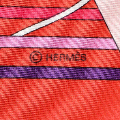 Hermes Silk La Maizeon des Carres Scarf 90 Rouge Blanc Vert 3 of 5