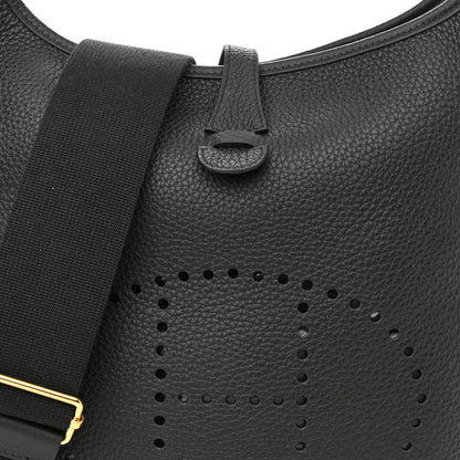 Hermes Taurillon Clemence Evelyne III PM Black 8 of 11