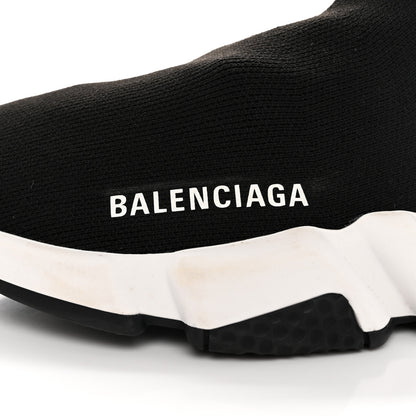 Balenciaga Neoprene Knit Womens Speed Sneakers 37 Black White 11 of 15