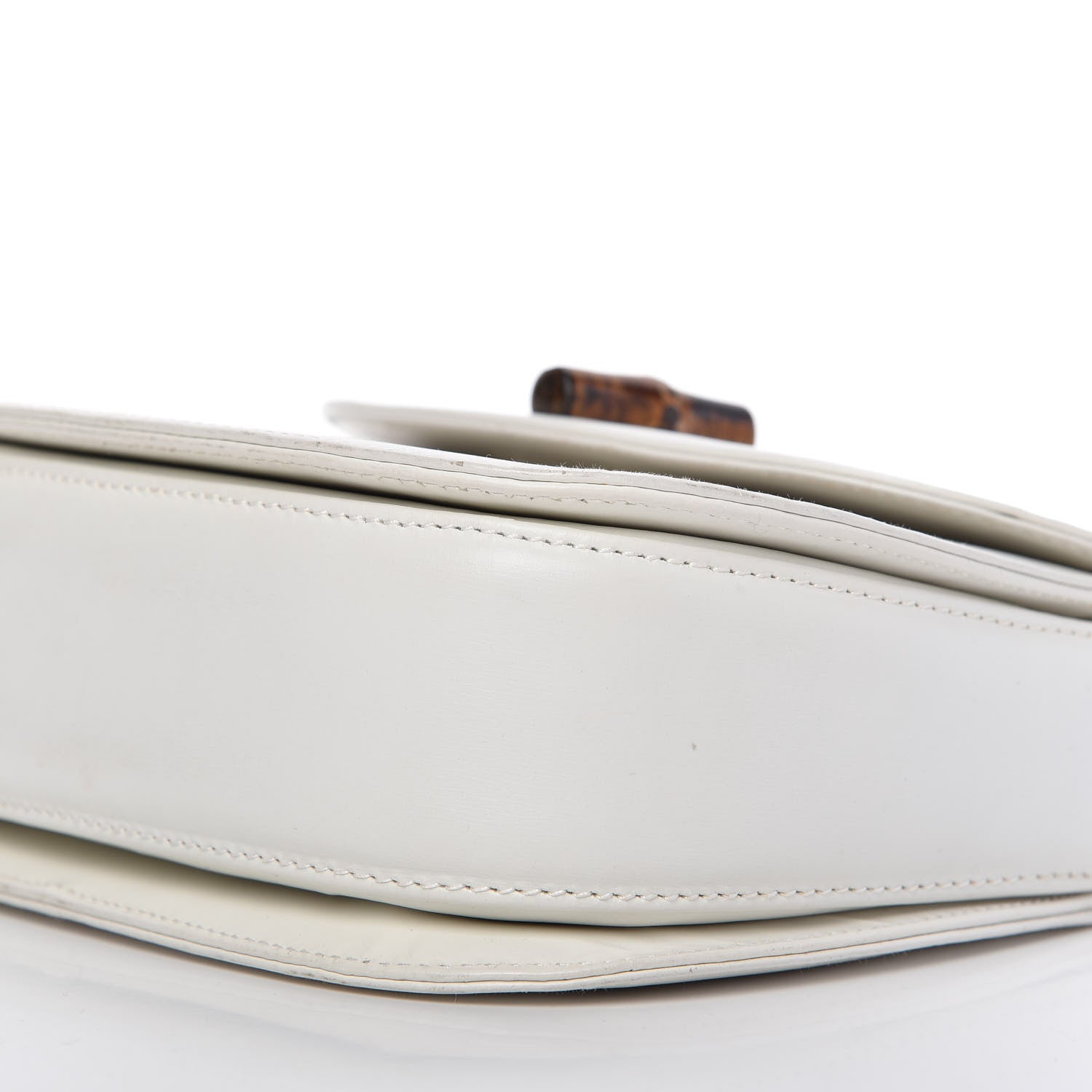 Gucci Calfskin Bamboo Top Handle Bag White 7 of 14