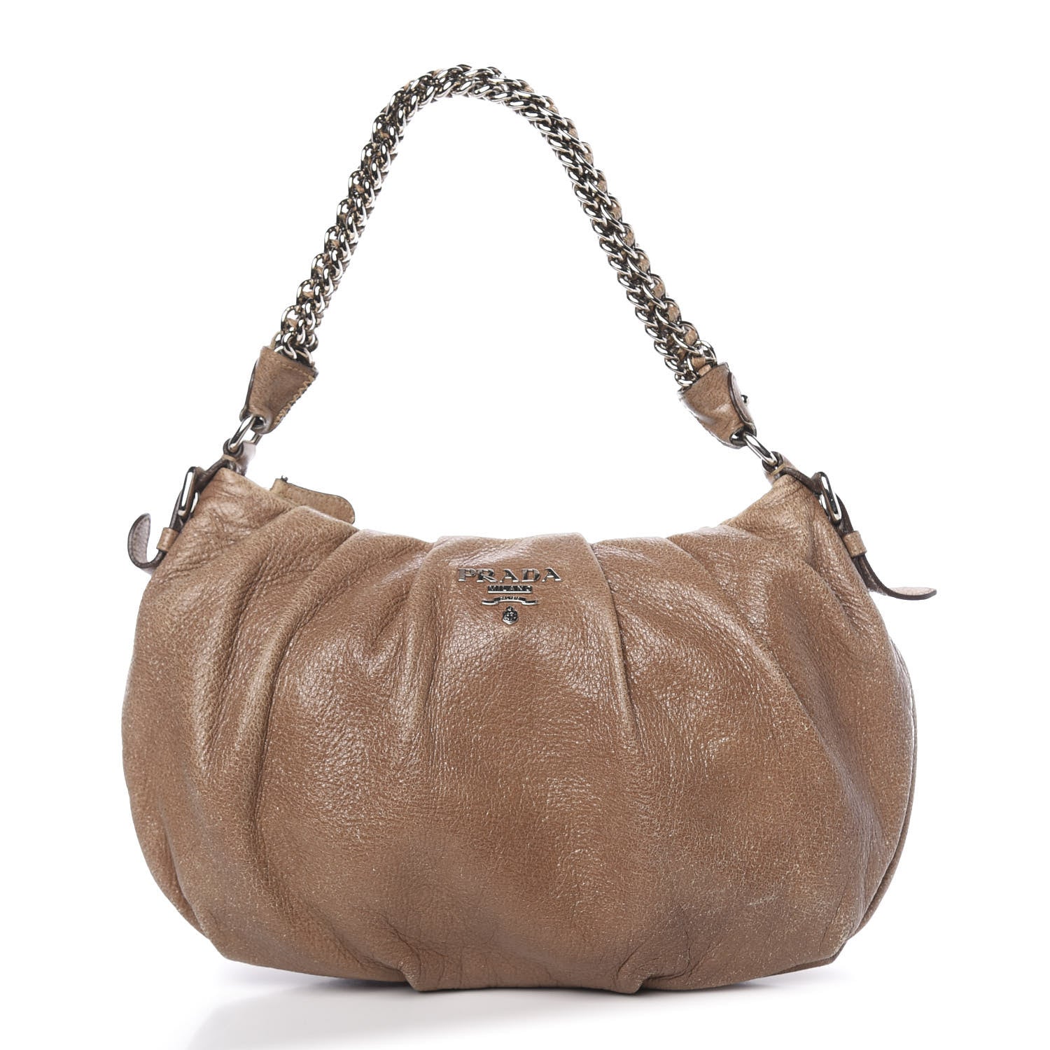 Prada Cervo Lux Chain Hobo Naturale 1 of 12
