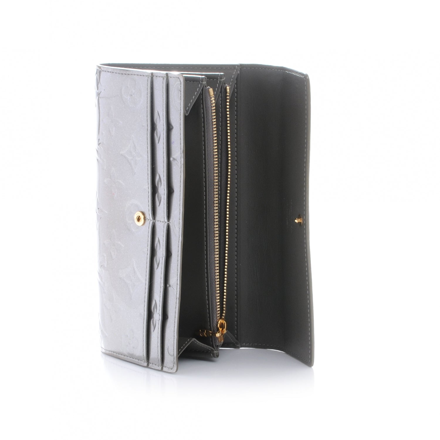 Louis Vuitton Vernis Sarah Wallet Gris Art Deco 5 of 9