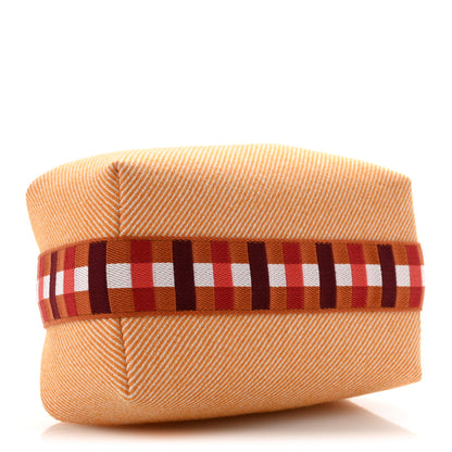 Hermes Merino Wool Small Au Carre Bride-A-Brac Pouch Fauve 5 of 7