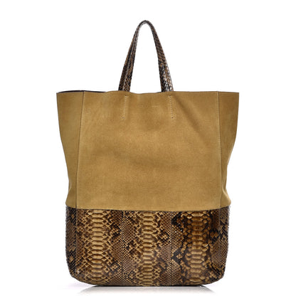 Celine Python Suede Vertical Bi-Cabas Khaki 1 of 11