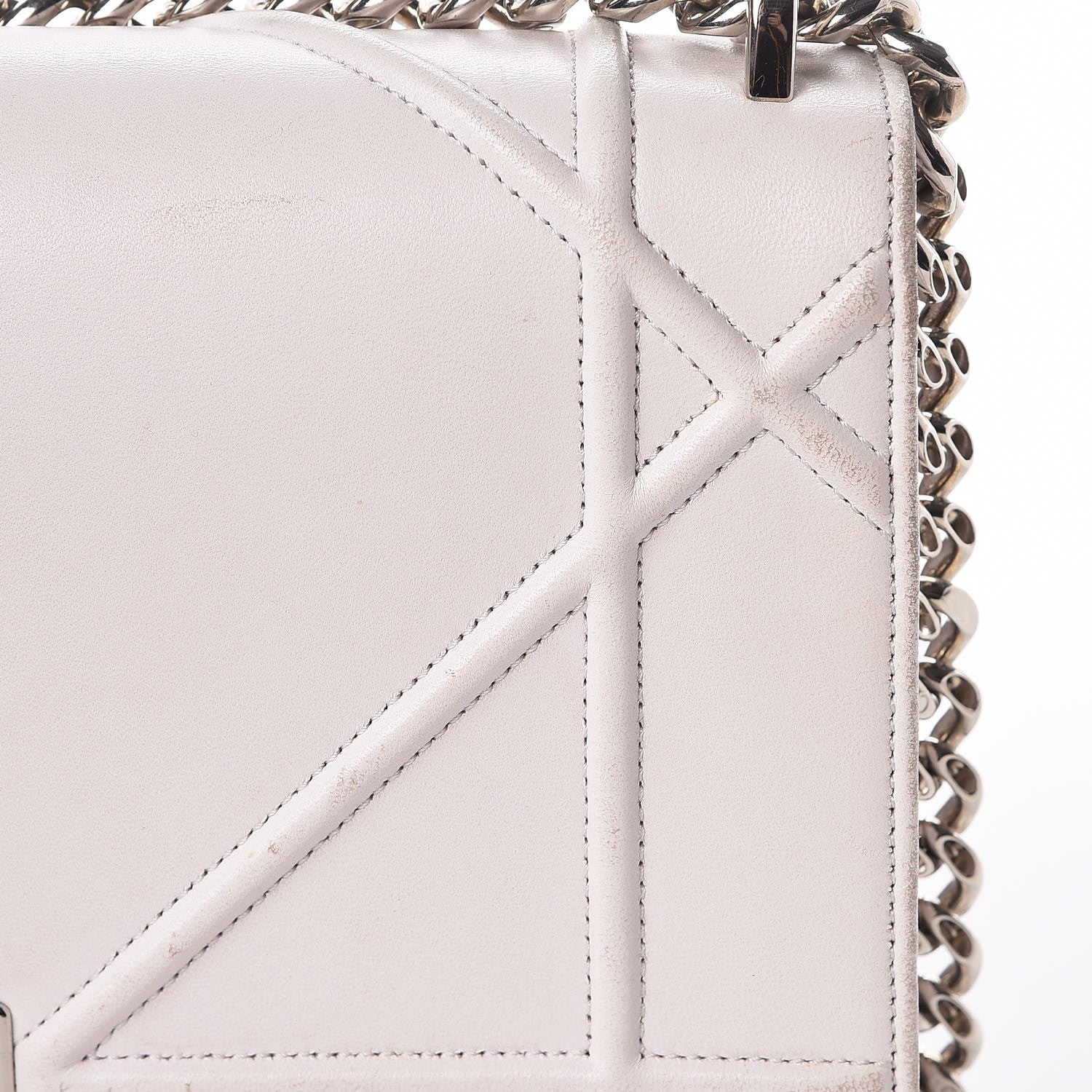 Christian Dior Calfskin Medium Diorama Flap Bag Off White 11 of 19