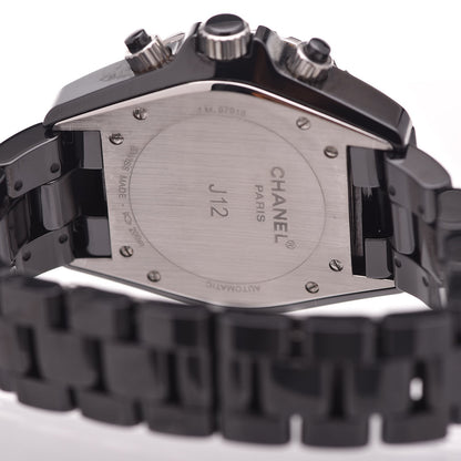 Chanel Stainless Steel Ceramic 41mm J12 Chronograph Automatic Watch Black 6 of 7