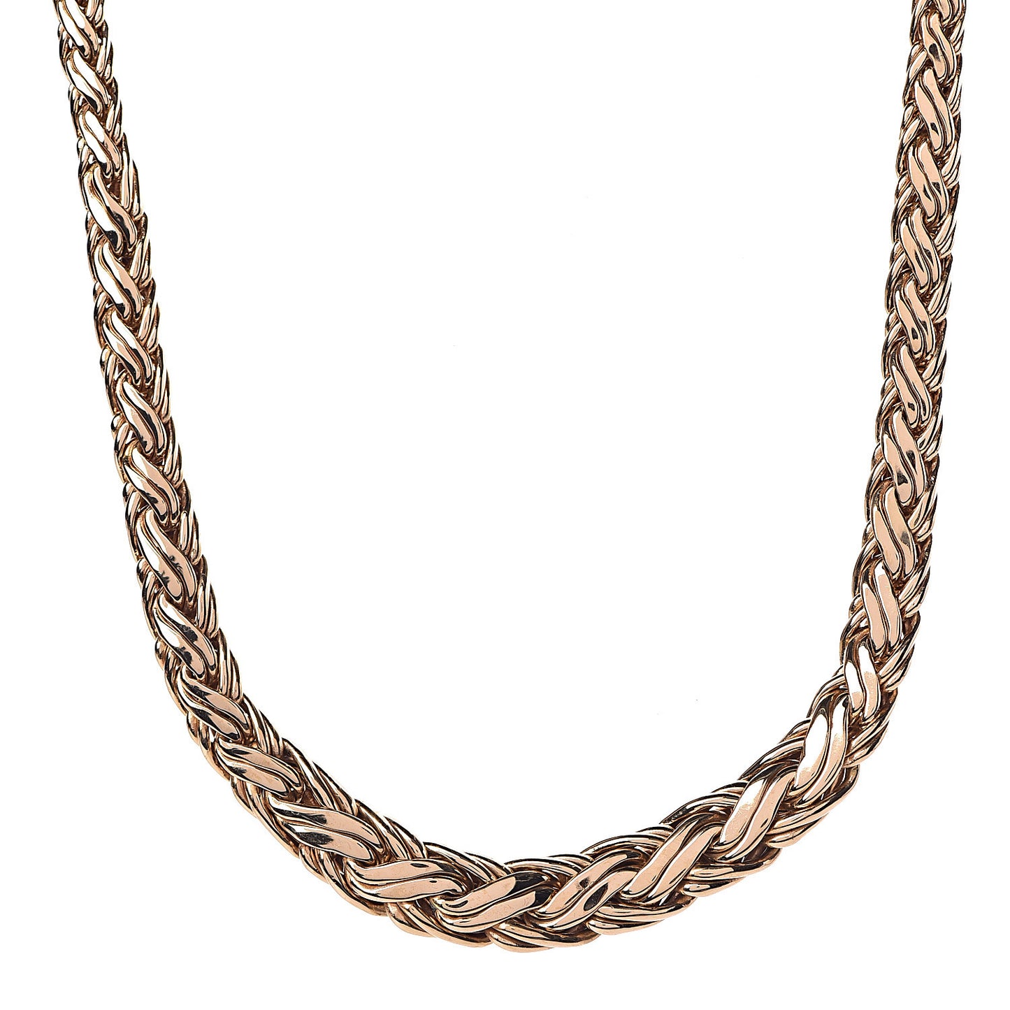 14K Yellow Gold Russian Braided Chain Necklace
