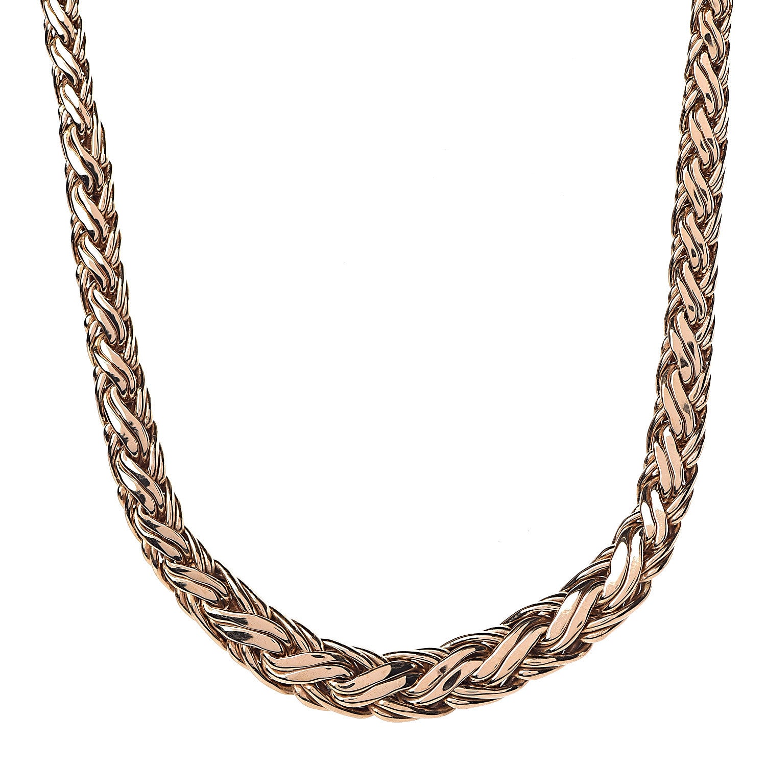 Tiffany 14K Yellow Gold Russian Braided Chain Necklace 1 of 5