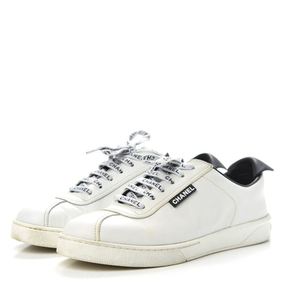 Chanel Calfskin CC Womens Sneakers 38.5 White 7 of 22