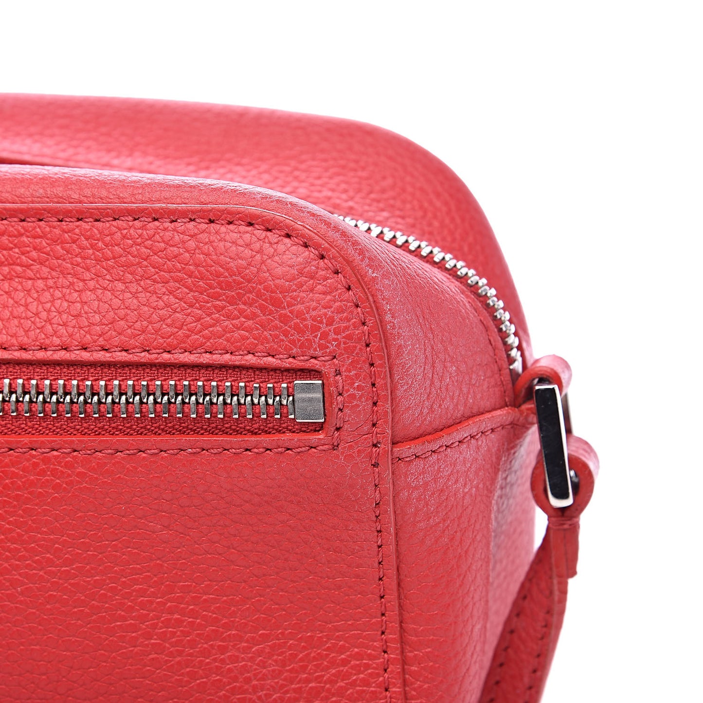 Calfskin Skull Camera Shoulder Bag Red