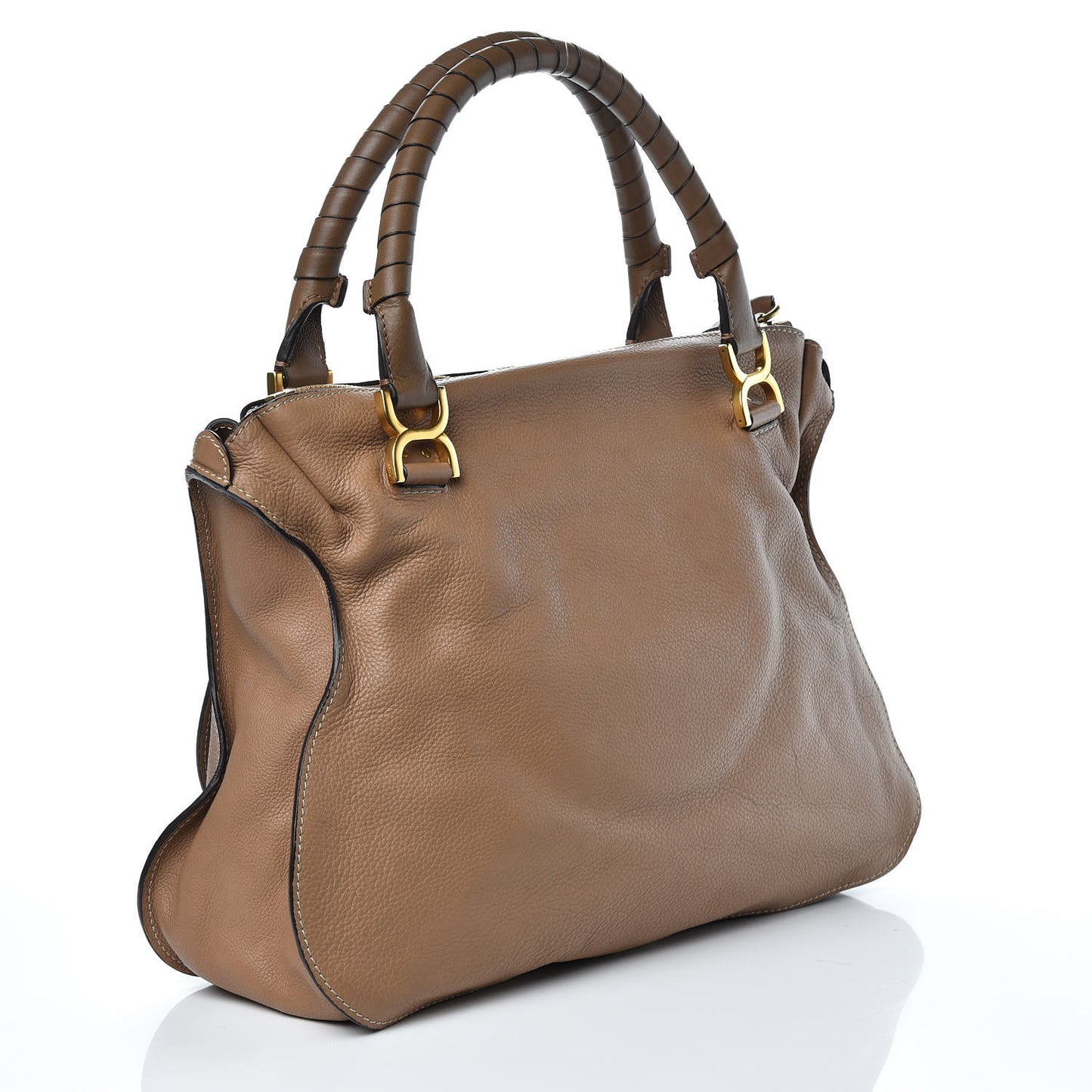 Calfskin Large Marcie Satchel Nut