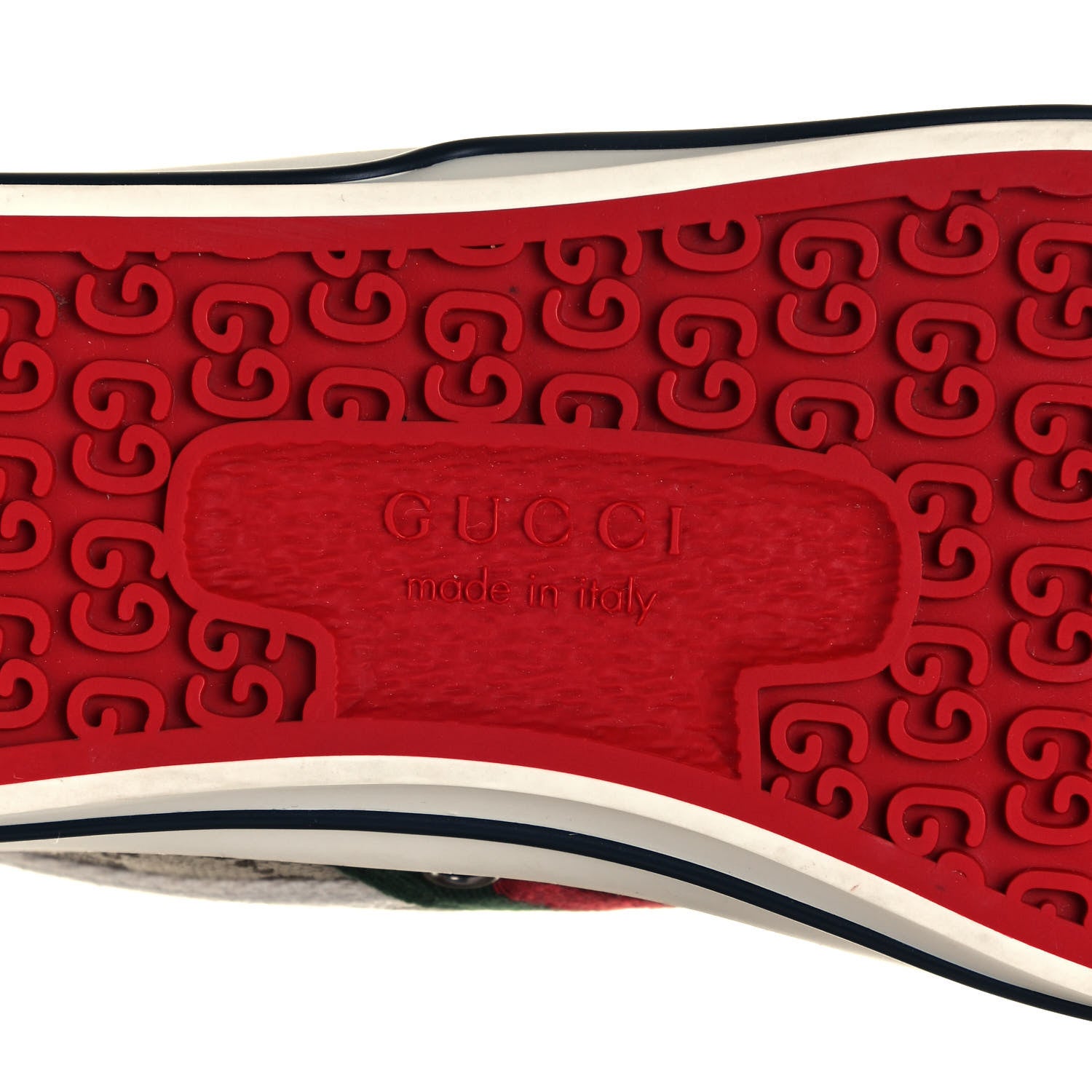 Gucci GG Monogram Web Womens 1977 Tennis High Top Sneakers 37 Beige Ebony Mystic White 6 of 7