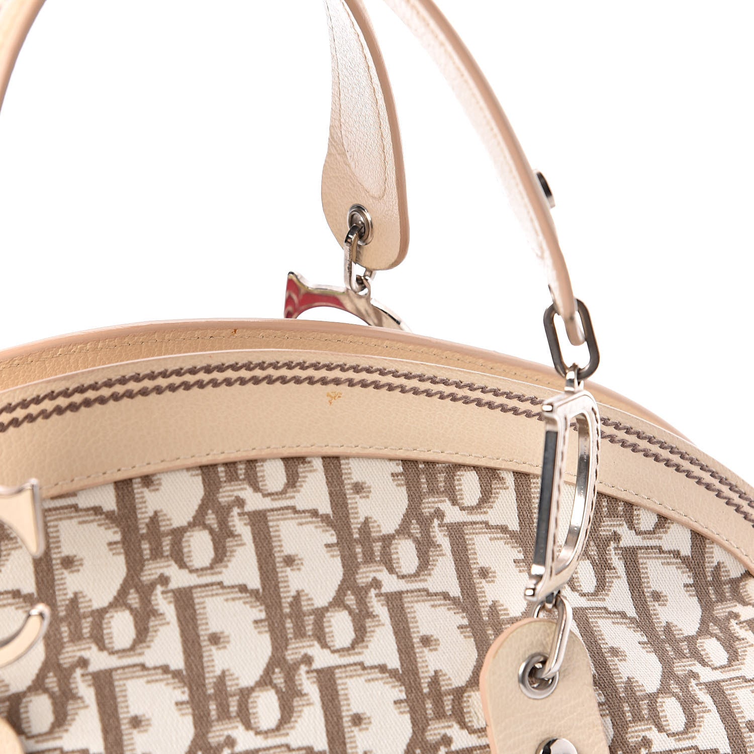 Christian Dior Monogram Vintage Flowers Bowler Beige 10 of 11