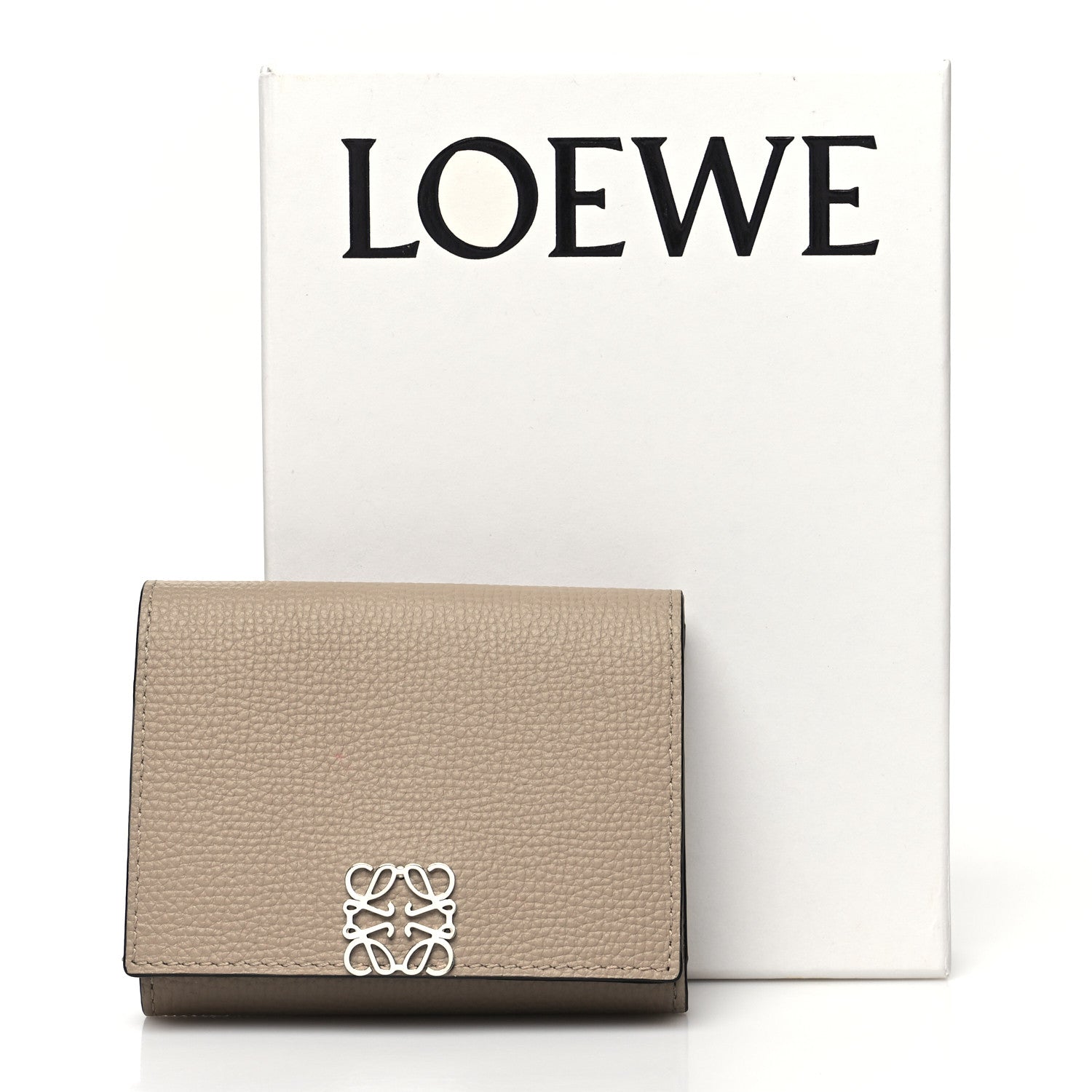 Loewe Pebble Grain Calfskin Anagram Small Vertical Wallet Sand 11 of 11