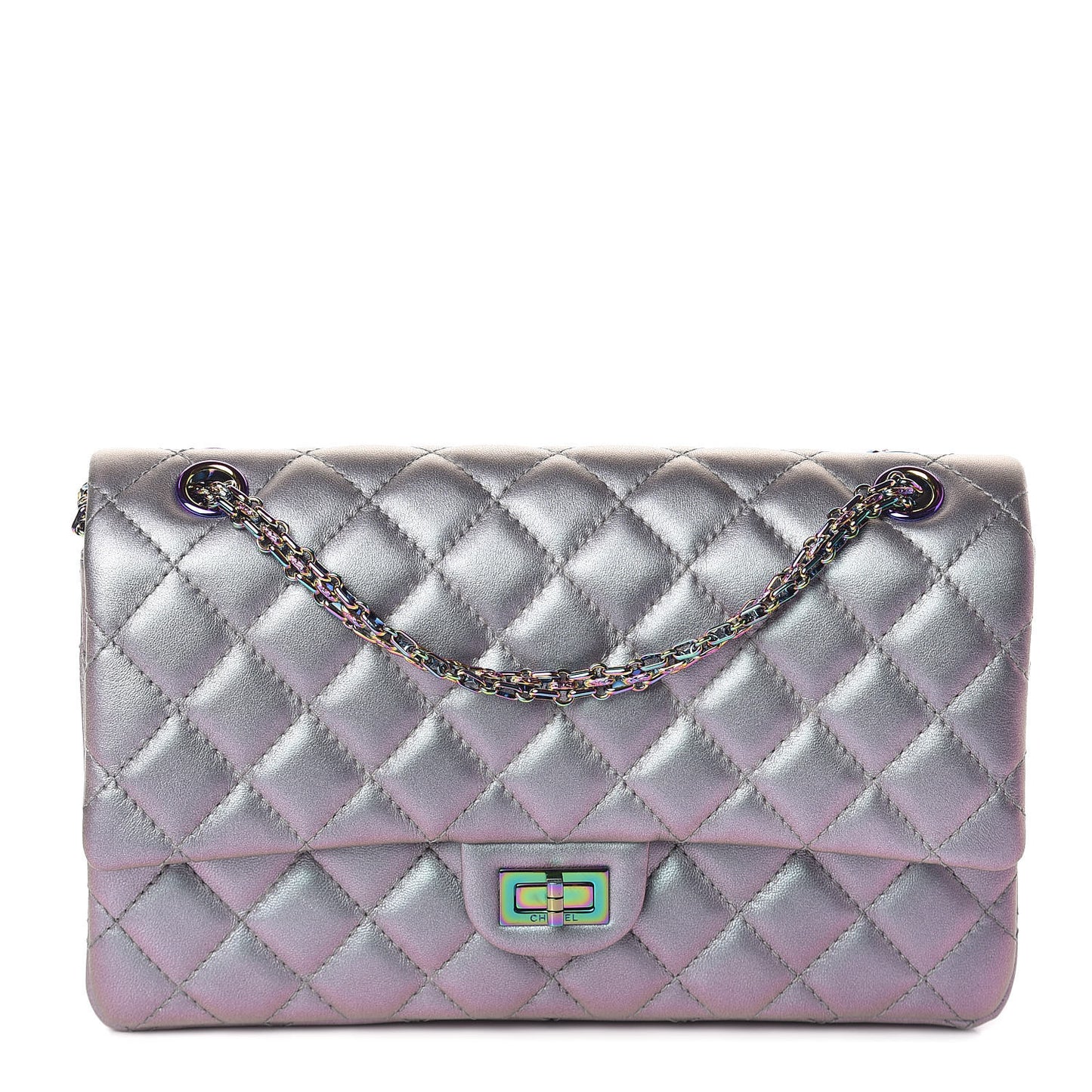 Iridescent Lambskin Quilted 2.55 Reissue 226 Flap Light Purple