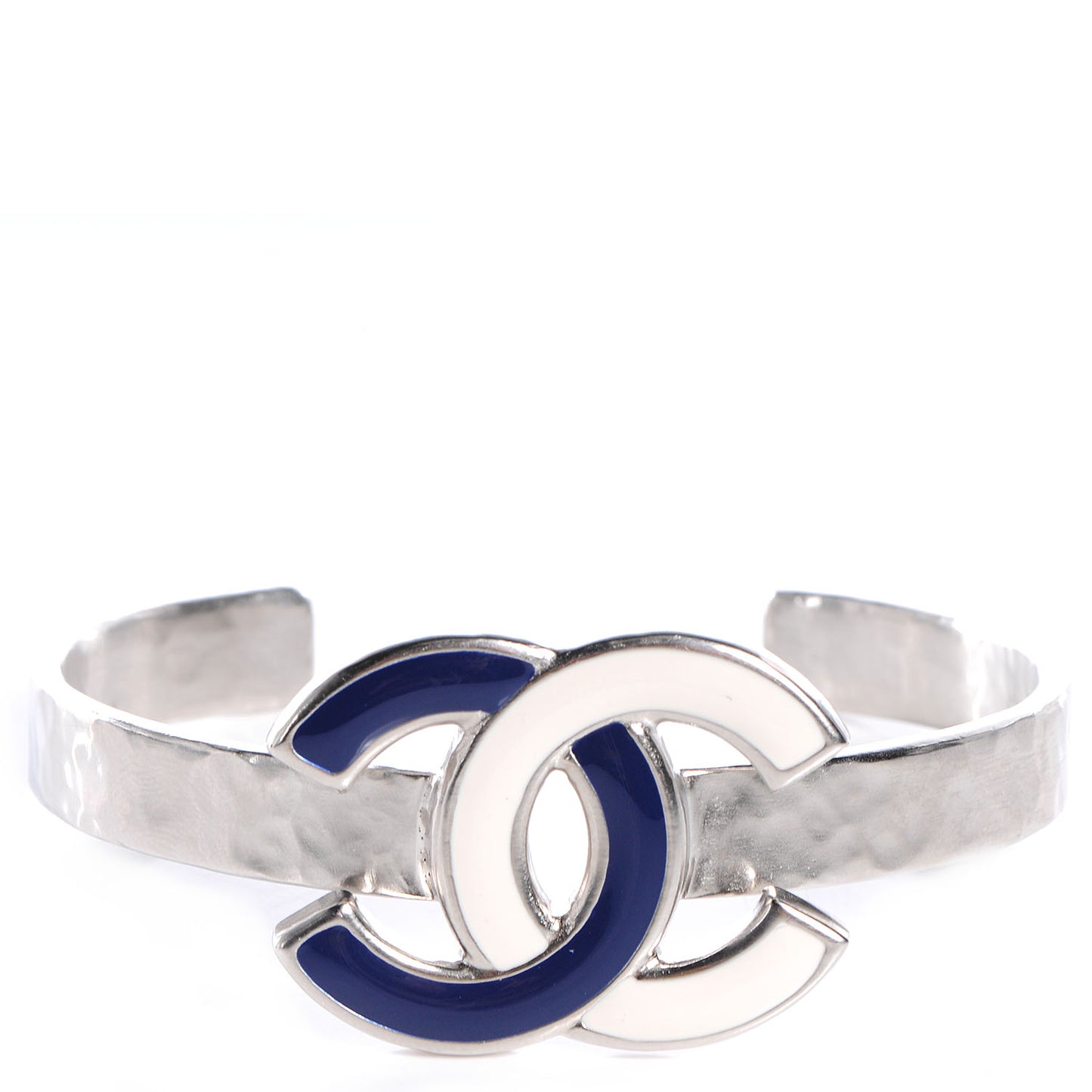 Enamel CC Bracelet Blue White