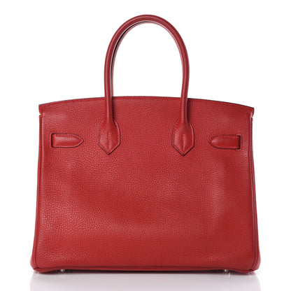 Hermes Taurillon Clemence Birkin 30 Rouge Casaque 4 of 31