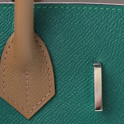 Hermes Epsom Horseshoe Birkin 30 Malachite Etain Alezan 13 of 13