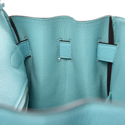 Hermes Taurillon Clemence Birkin 30 Bleu Atoll 20 of 34