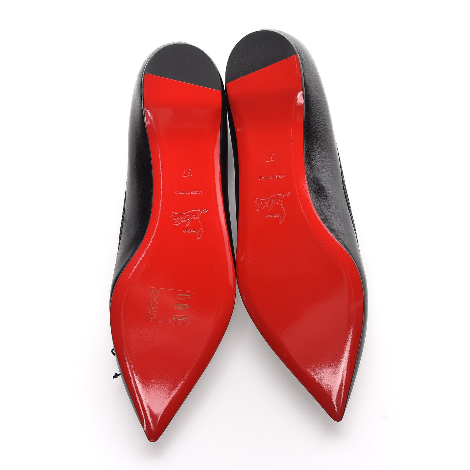 Christian Louboutin Shiny Nappa Solasofia Flats 37 Black 5 of 8