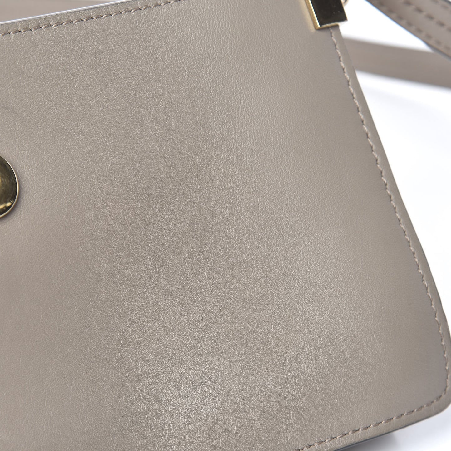 Suede Calfskin Small Faye Shoulder Bag Motty Grey