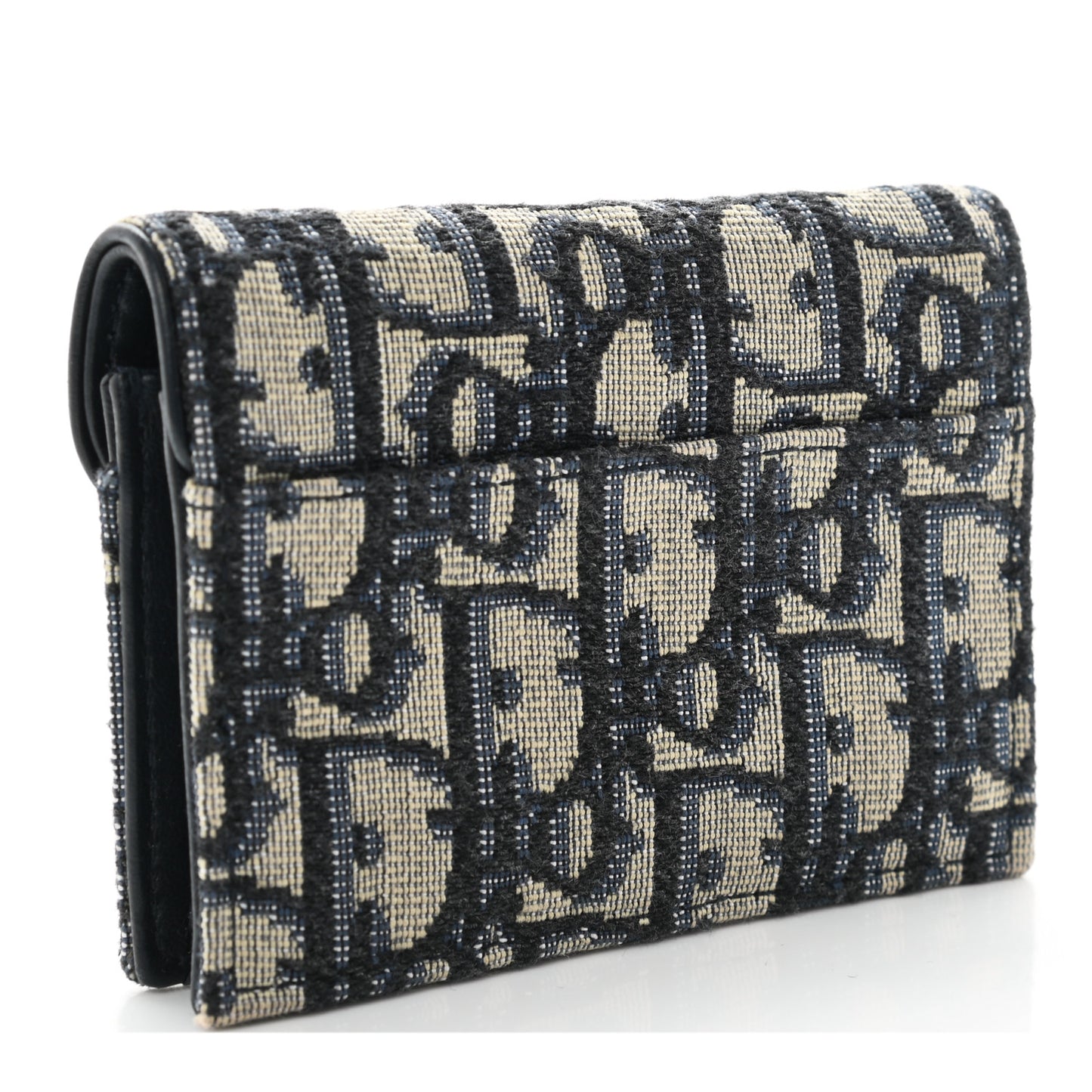 Oblique Saddle Card Holder Blue