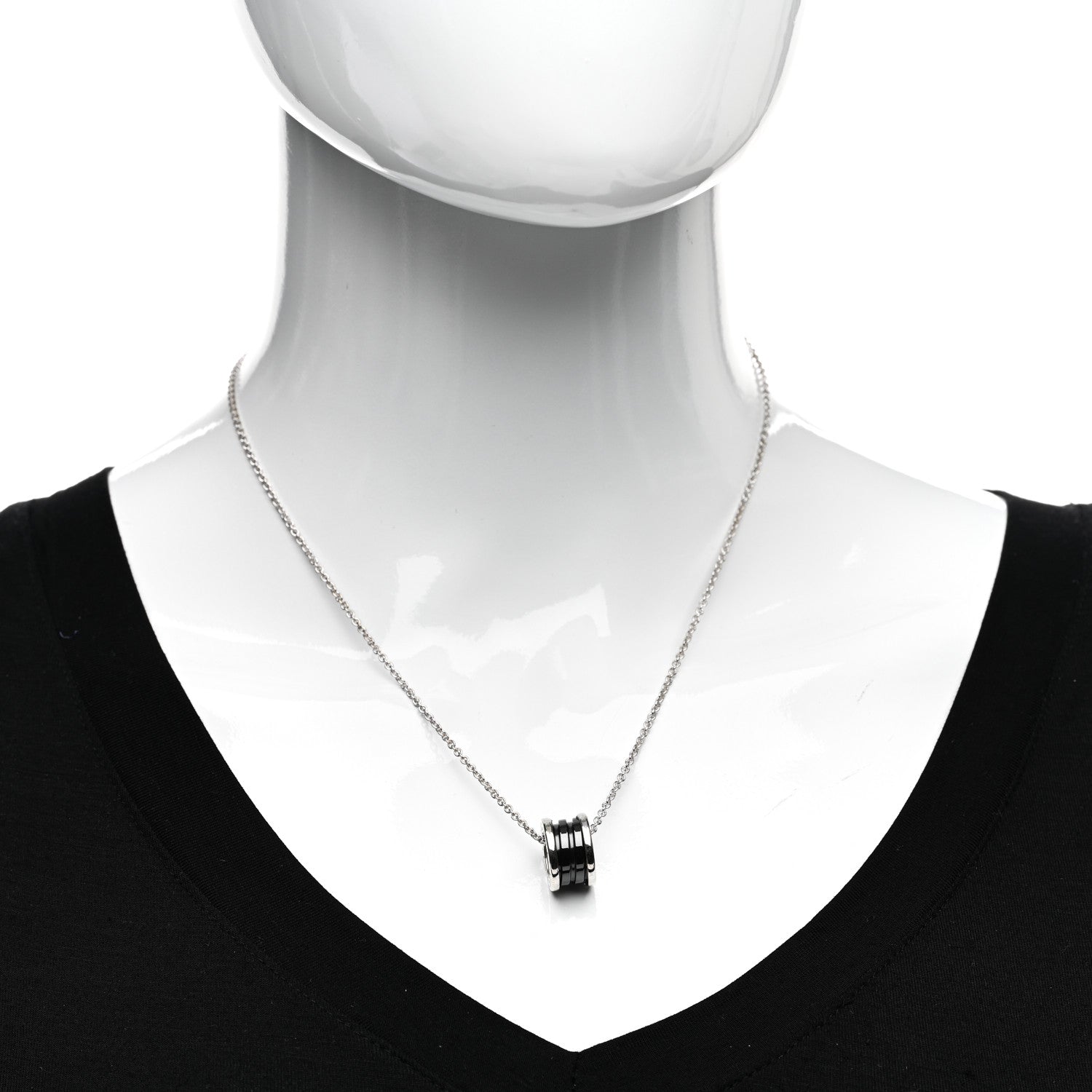 Bulgari Sterling Silver Ceramic Save The Children Pendant Necklace 2 of 6