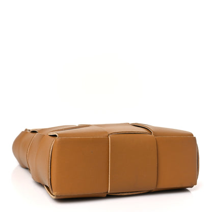 Bottega Veneta Lambskin Maxi Intrecciato Mini North South Cassette Tote Camel Gold 4 of 9