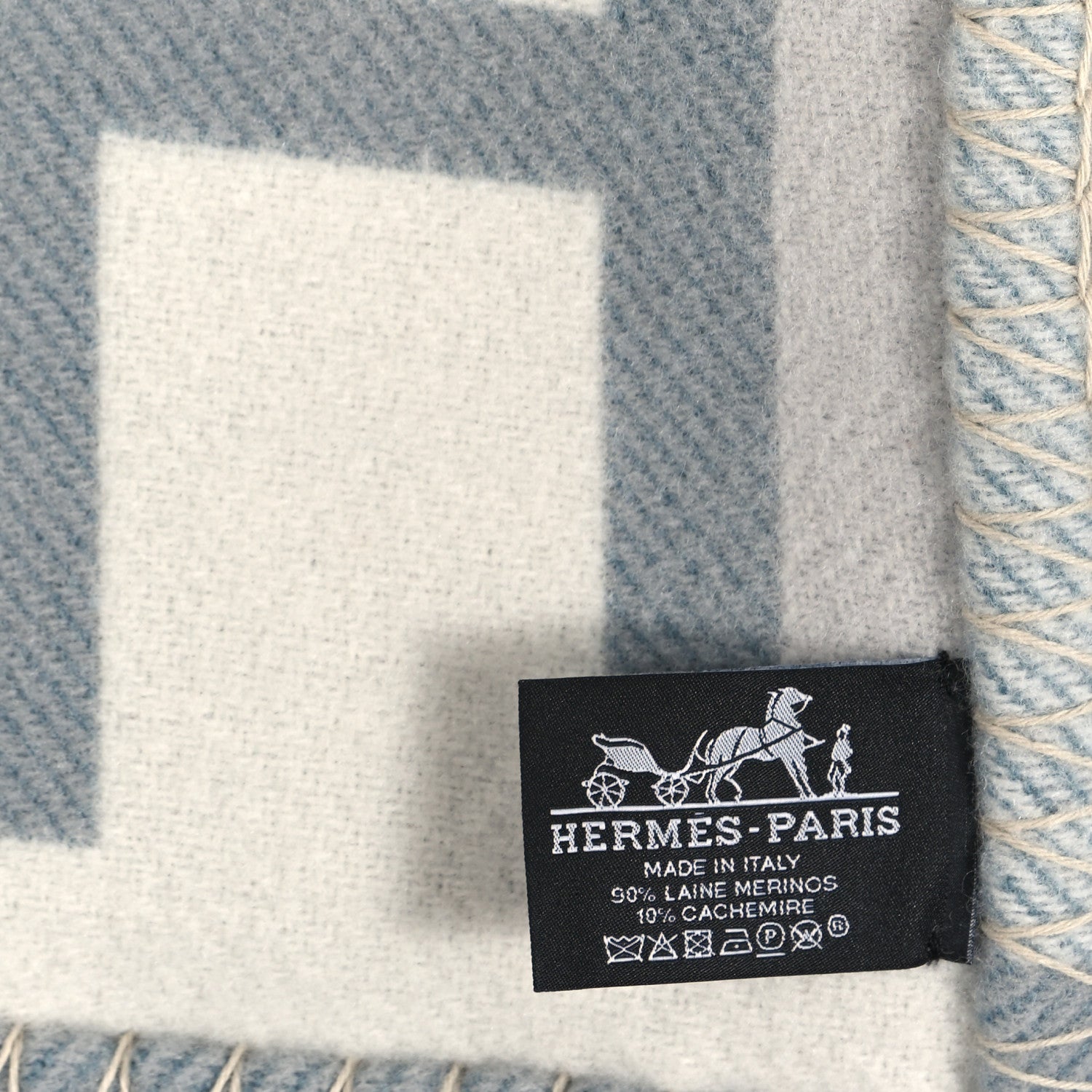 Hermes Wool Cashmere Ithaque Blanket Gris Perle 3 of 4