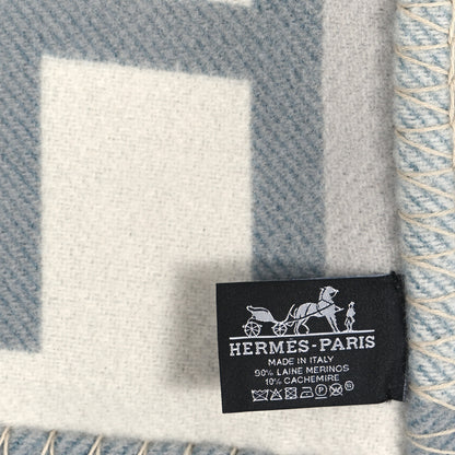 Hermes Wool Cashmere Ithaque Blanket Gris Perle 3 of 4