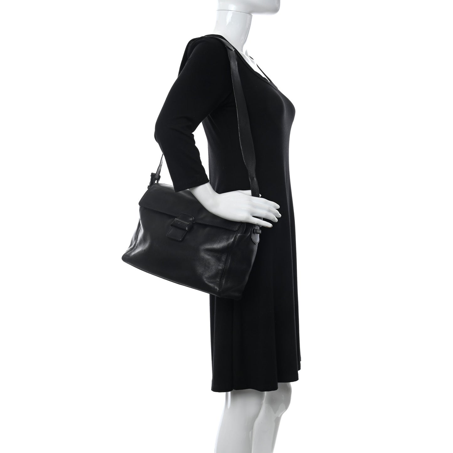 Lambskin Shoulder Bag Black