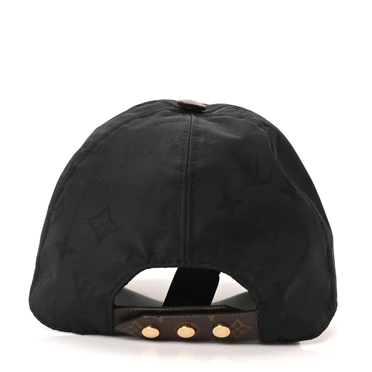 Polyester Silk Monogram LV Get Ready Cap M Black