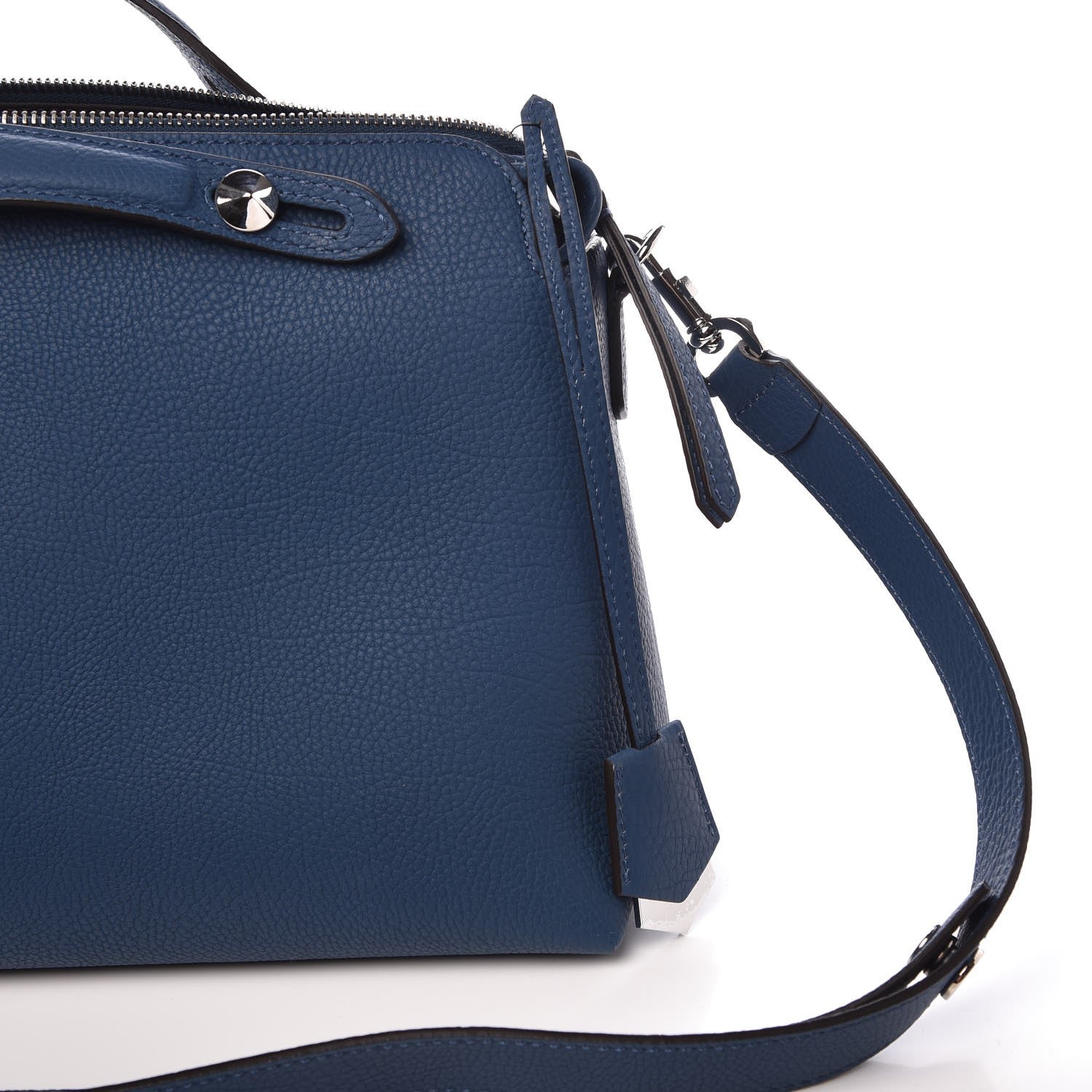 Fendi Vitello Camargue Large By The Way Boston Bag Blue 10 of 10