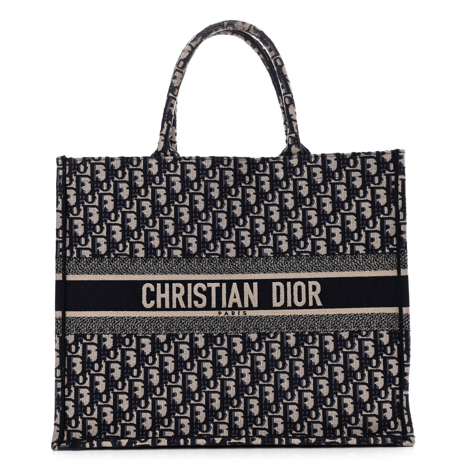 Christian Dior Oblique Large Book Tote Blue Multicolor 1 of 15