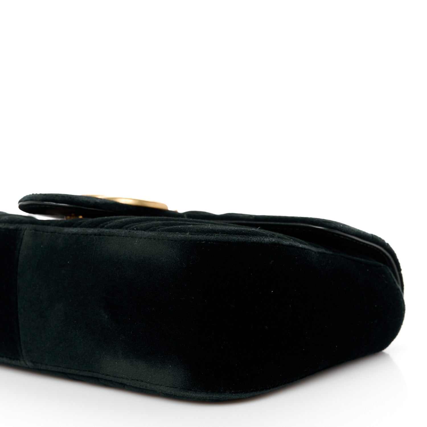 Gucci Velvet Matelasse Small GG Marmont Shoulder Bag Black 11 of 11