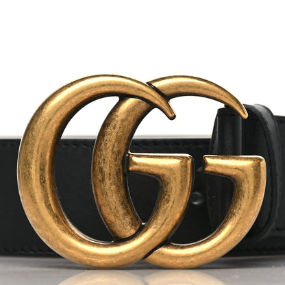 Gucci Calfskin Double G 40mm Belt 75 30 Black 2 of 6