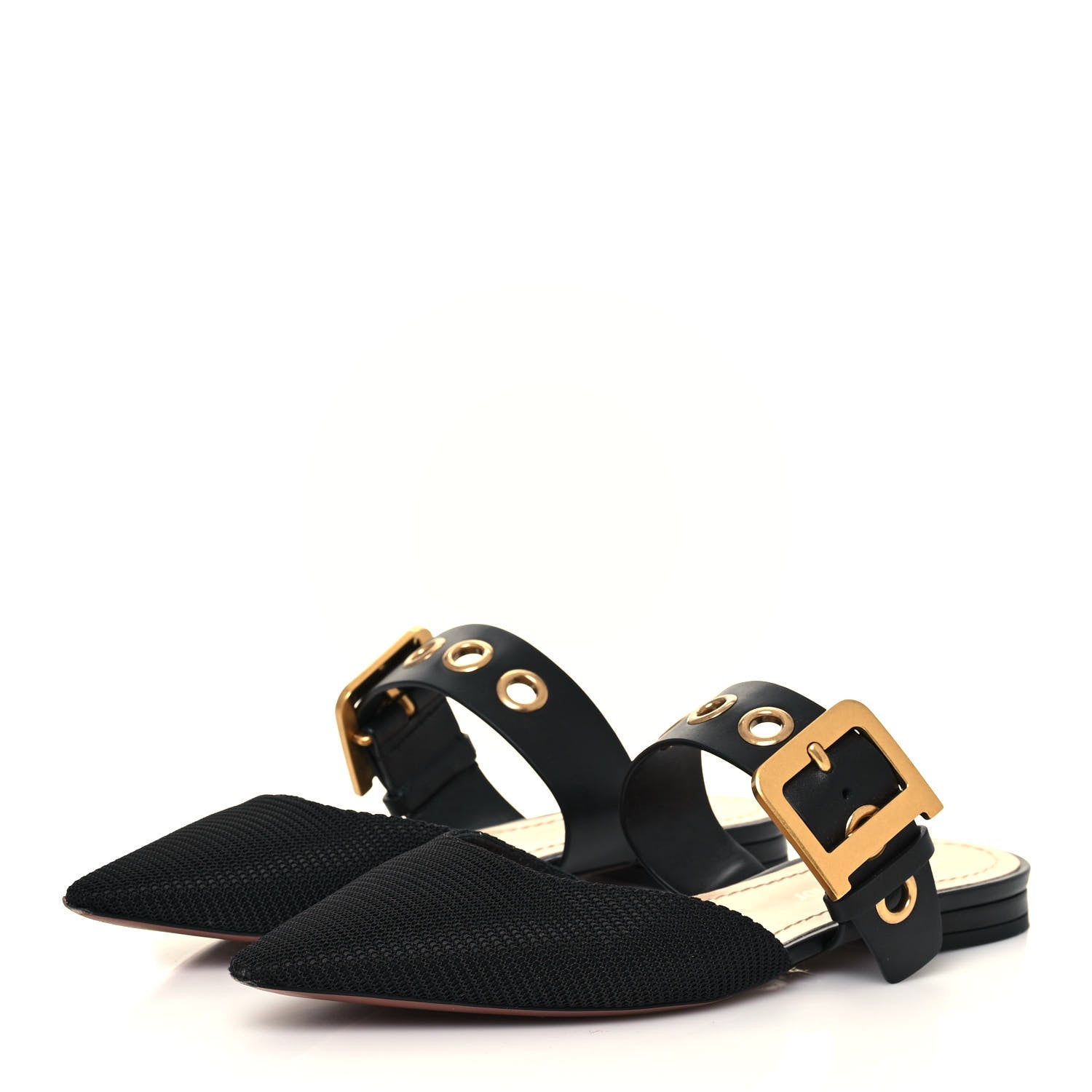 Christian Dior Technical Fabric D-Dior Ballerina Flat Mule 36 Black 3 of 9