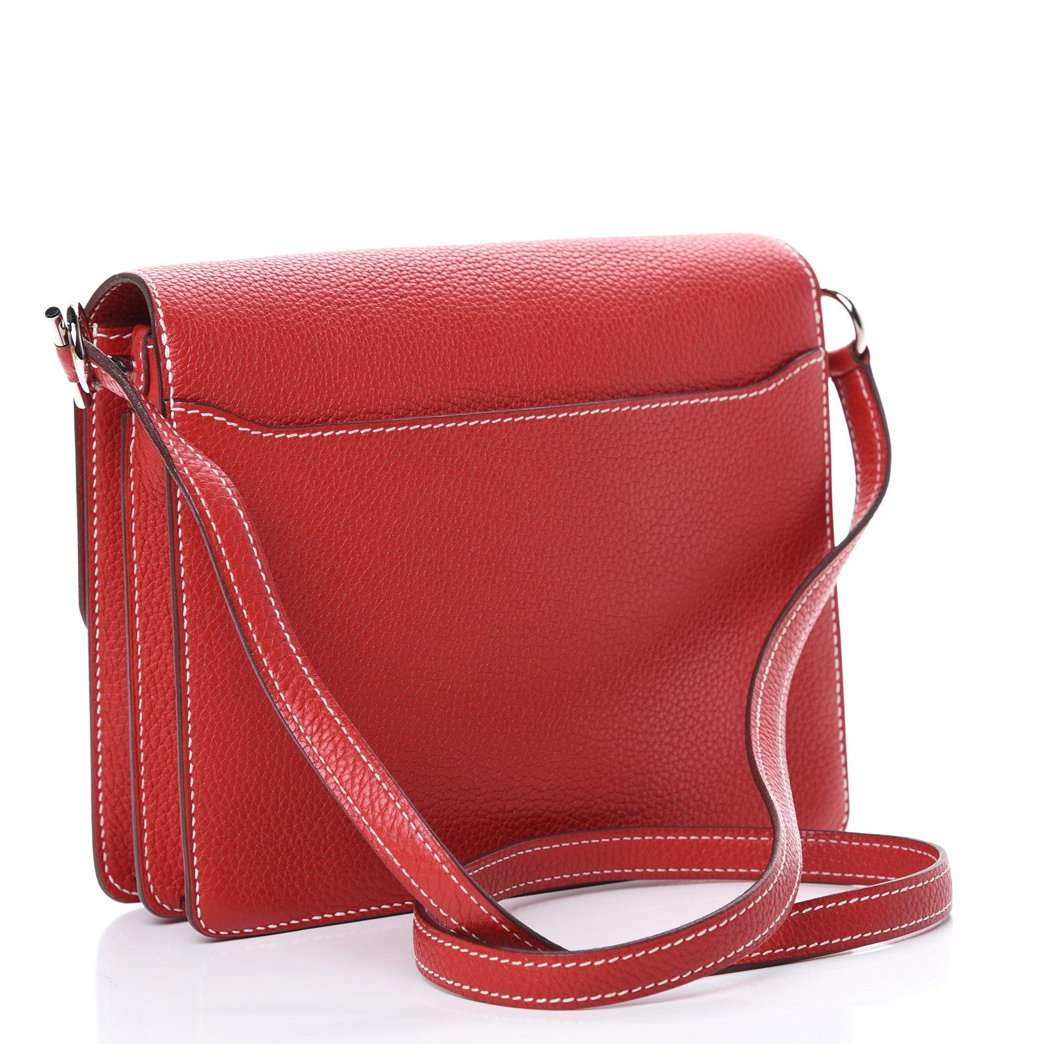 Hermes Taurillon Clemence Sac Roulis 23 Rouge Casaque 2 of 11