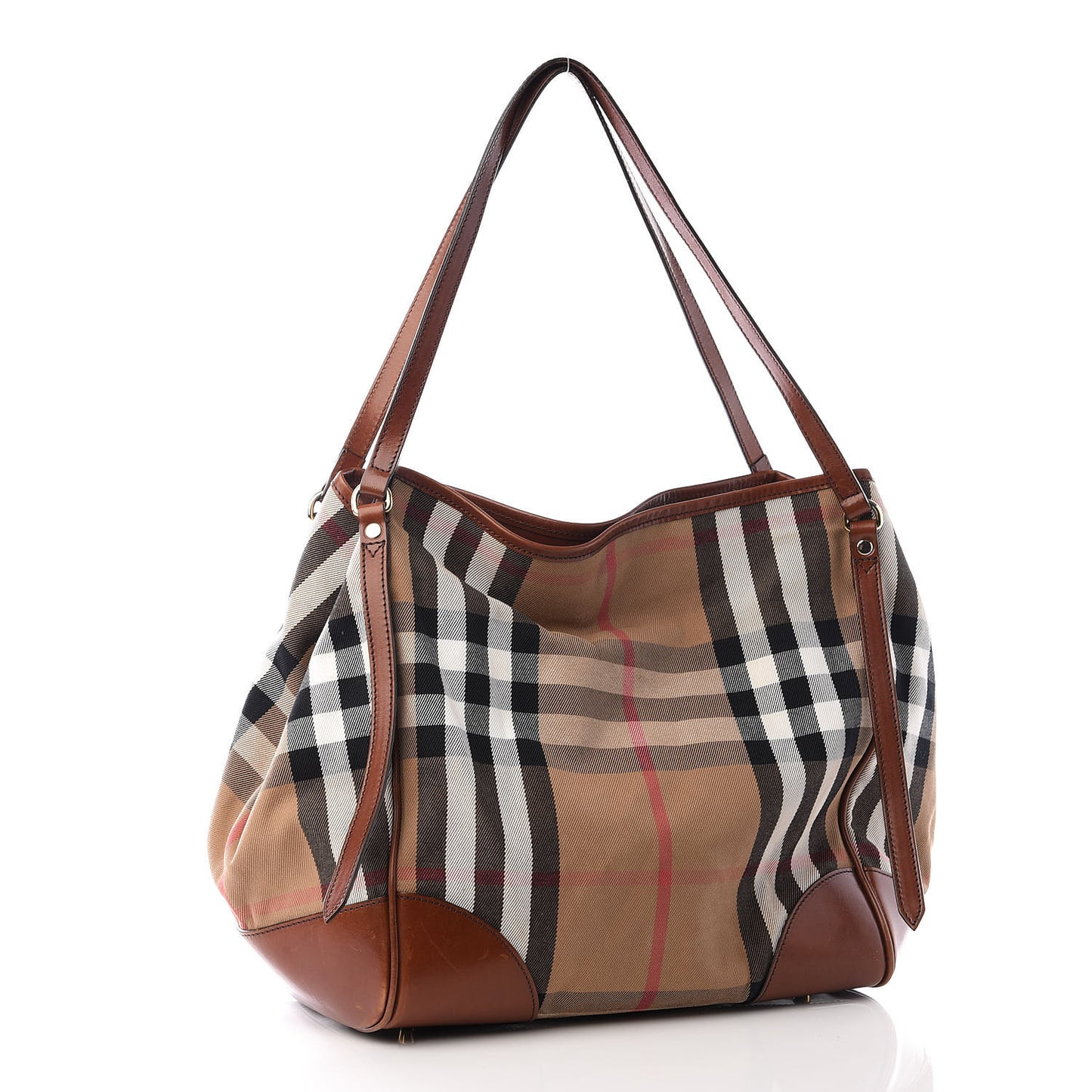 House Check Medium Canterbury Tote Dark Tan