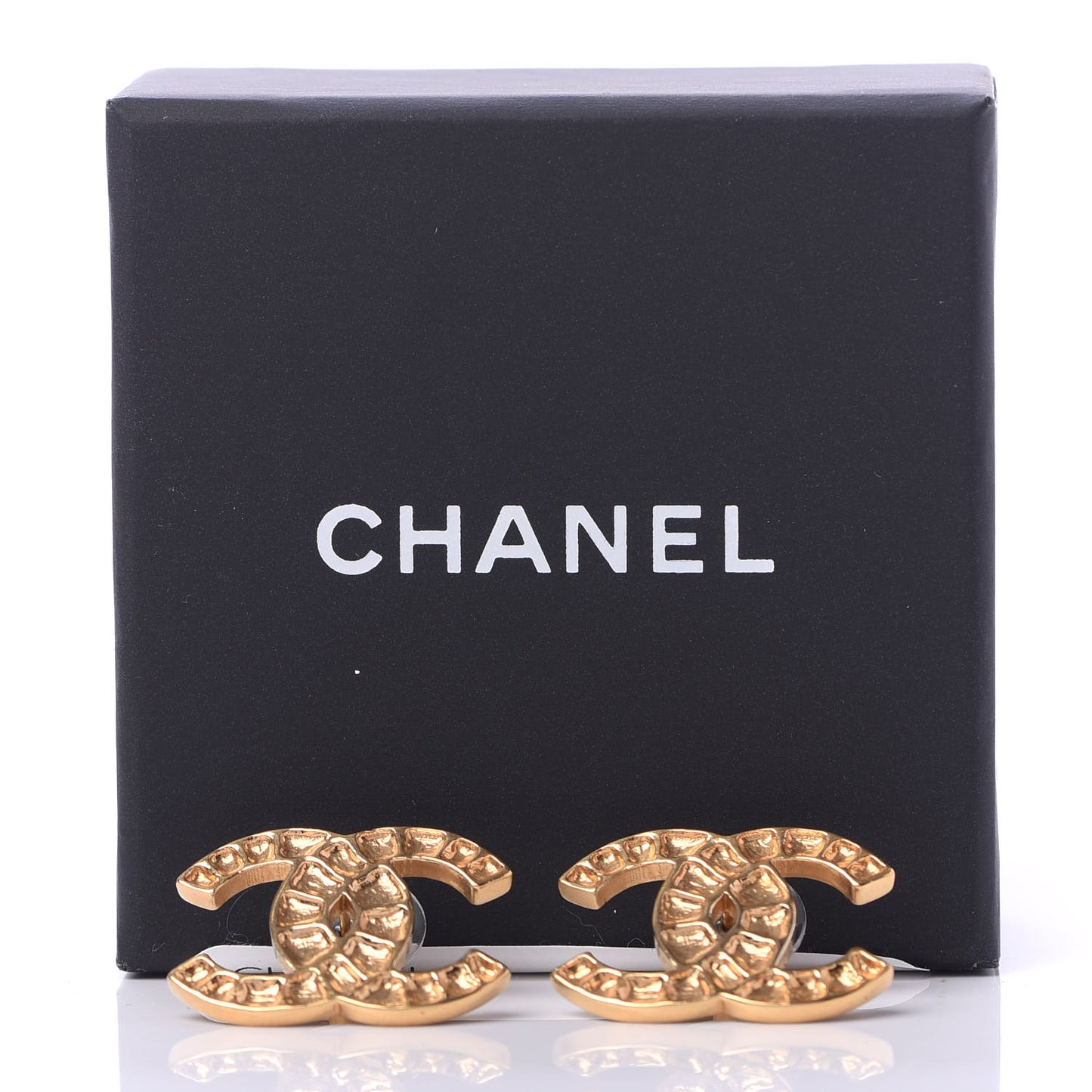 Metal Along The Nile CC Earrings Gold