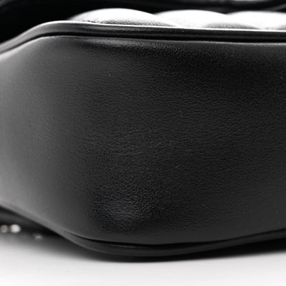 Gucci Calfskin Matelasse Aria Super Mini GG Marmont Shoulder Bag Black 9 of 11