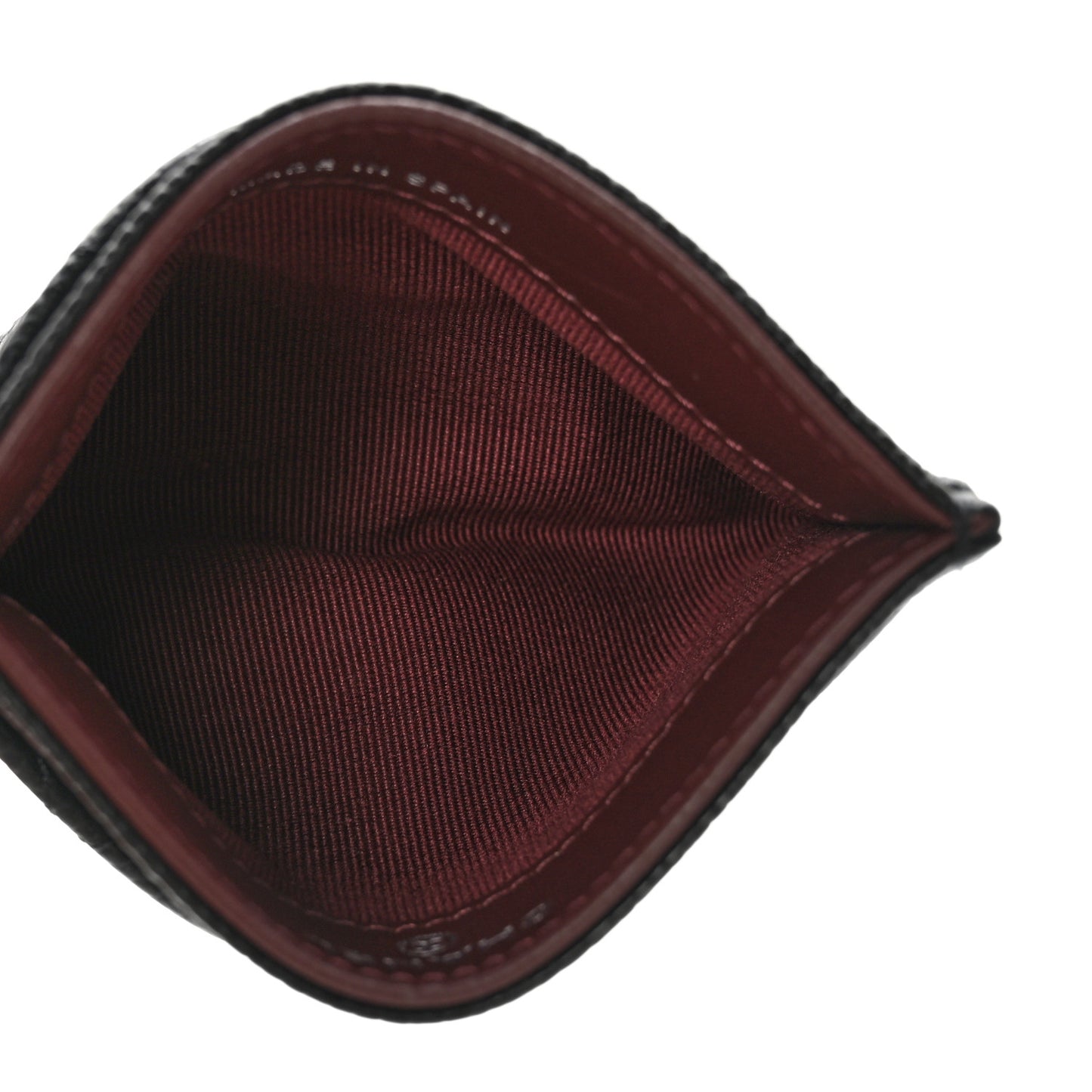 Caviar Quilted Card Holder Black