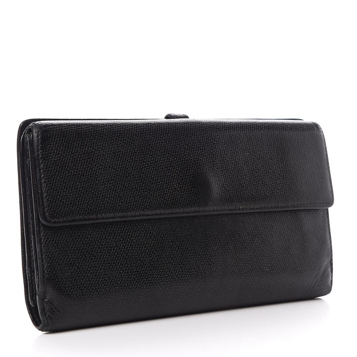 Chanel Grained Calfskin CC Button Wallet Black 3 of 8
