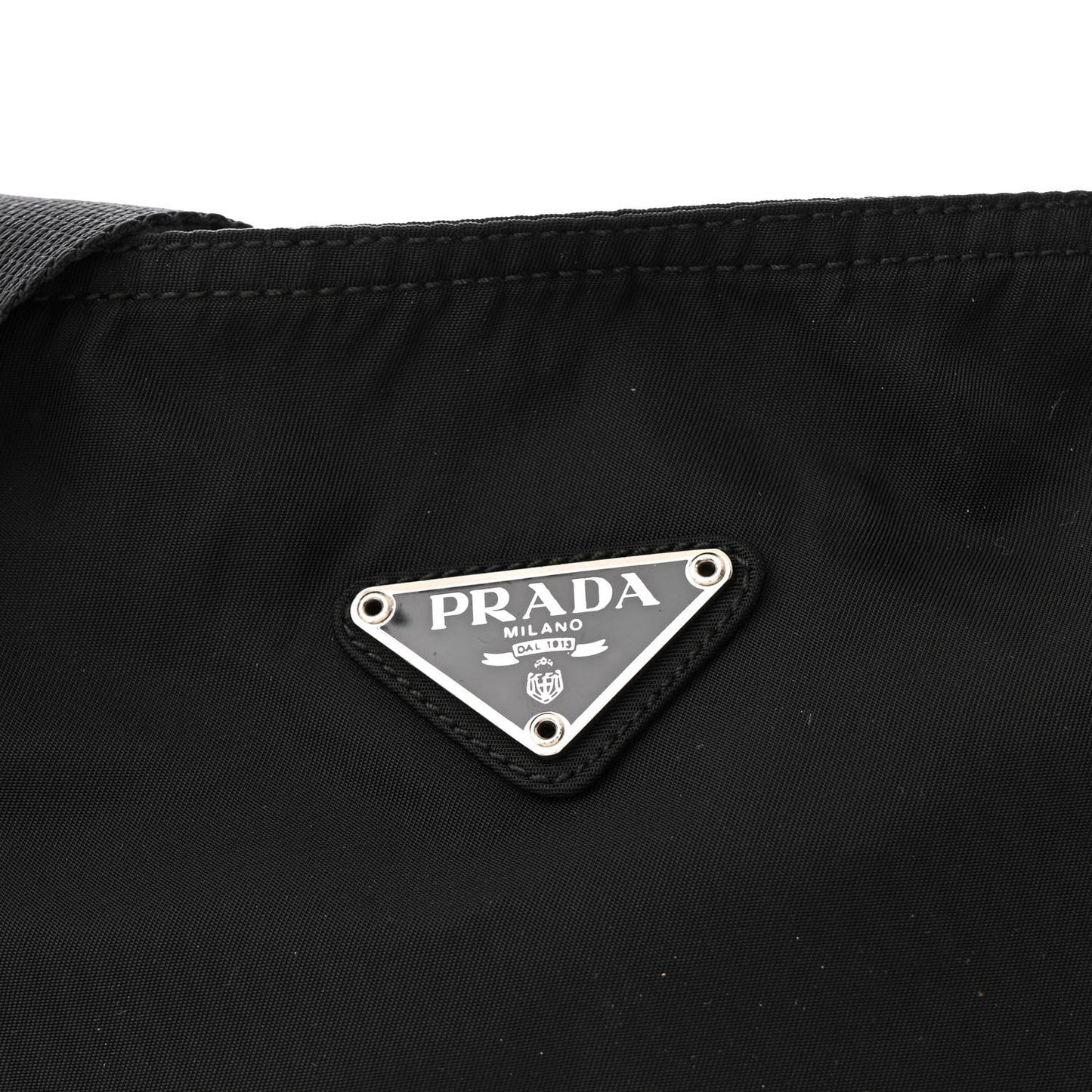 Nylon Vela Flat Messenger Bag Black