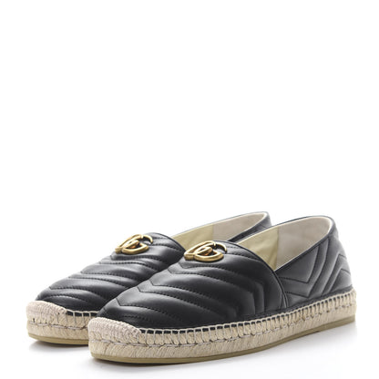 Gucci Nappa Matelasse Mens GG Marmont Espadrilles 10 Black 3 of 8