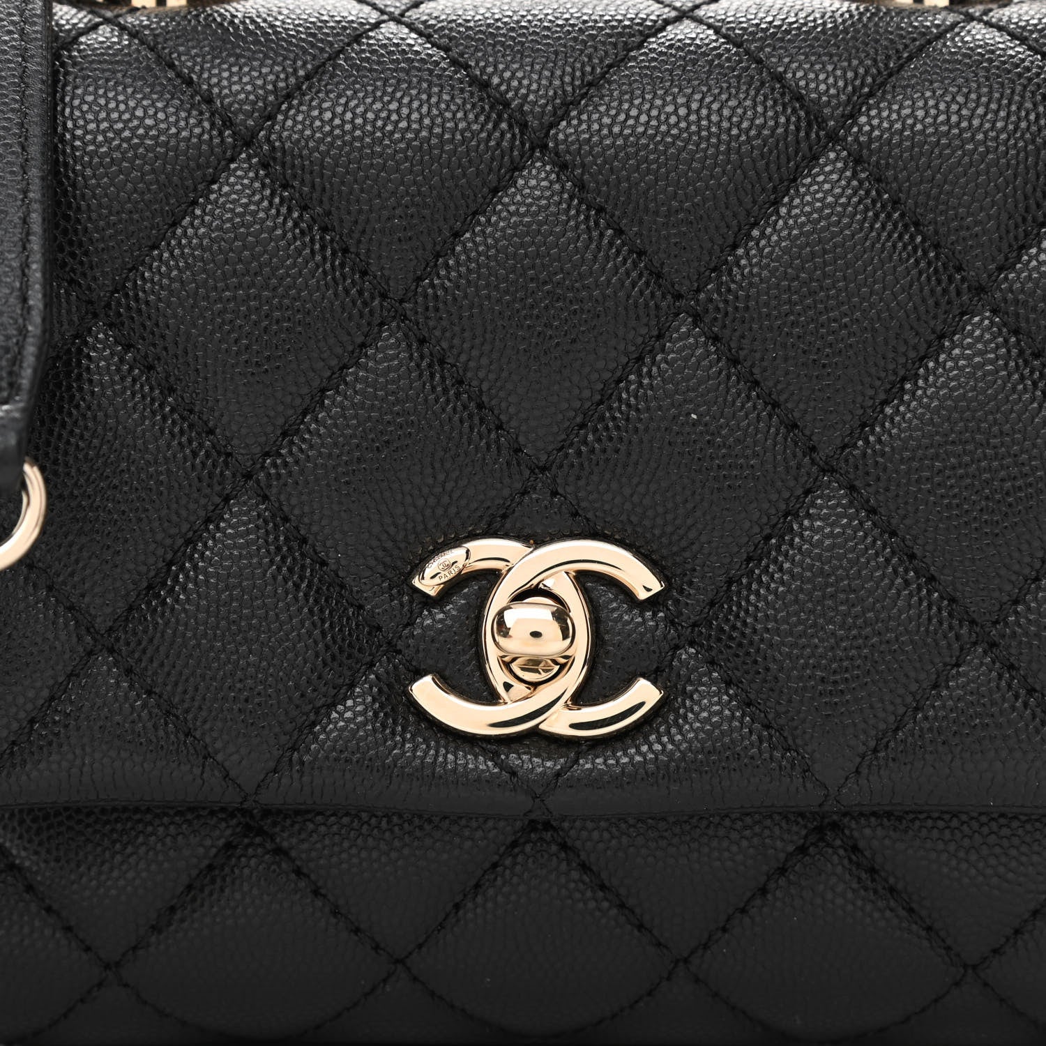 Chanel Caviar Quilted Extra Mini Coco Handle Flap Black 8 of 11