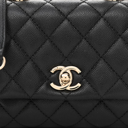 Chanel Caviar Quilted Extra Mini Coco Handle Flap Black 8 of 11