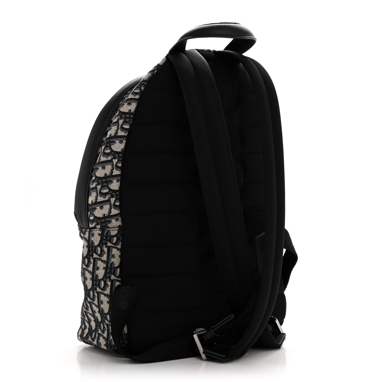 Oblique Calfskin Rider Kid's Backpack Beige Black