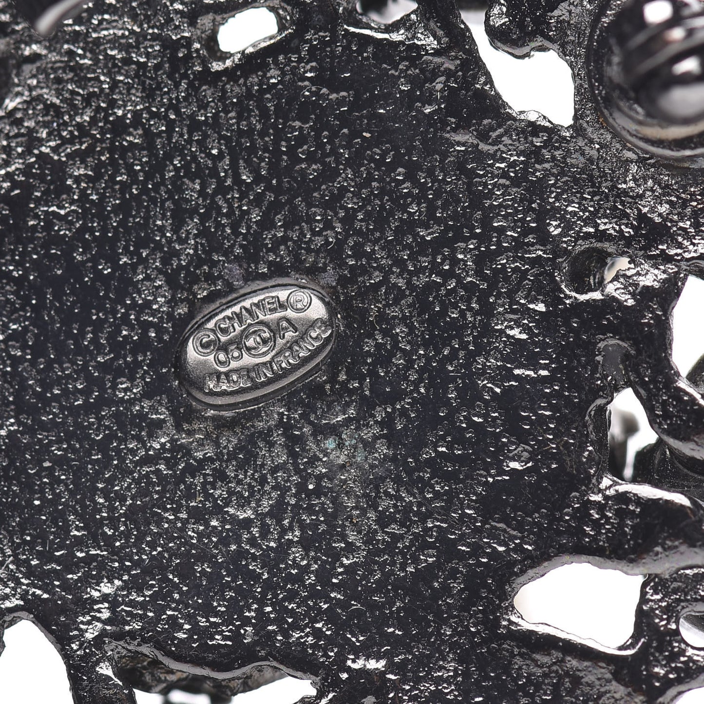 Crystal Pearl CC Brooch Silver Multicolor